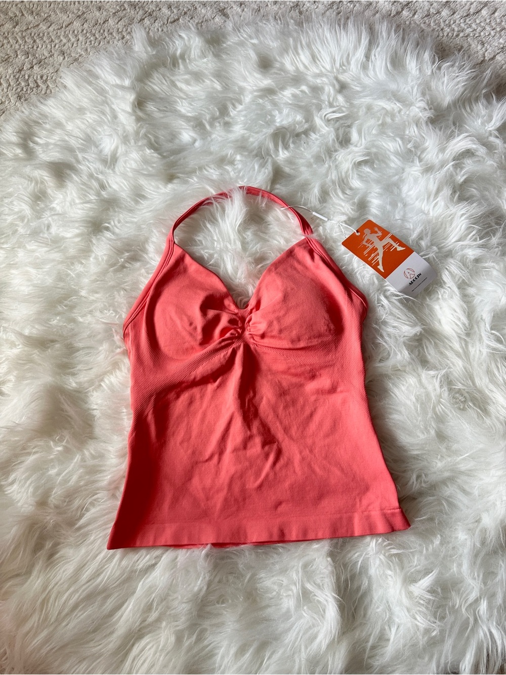 Coral Halter Tank Top